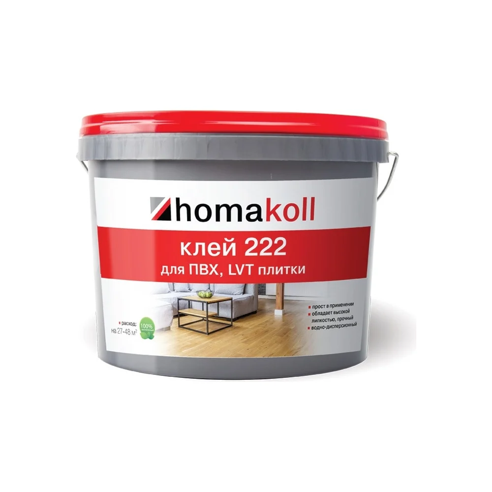 Клей для ПВХ и LVT плитки Homakoll 12 кг 460401