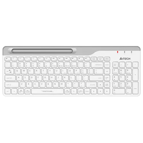 Клавиатура A4TECH Fstyler FBK25, беспроводная, USB, Bluetooth/Радиоканал, ножничная, белый/серый [fbk25 white]