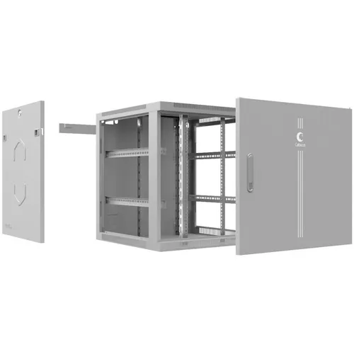 Шкаф коммутационный CABEUS SH-05F-6U60/35M настенный, металлическая передняя дверь, 6U, 600x368x350 мм
