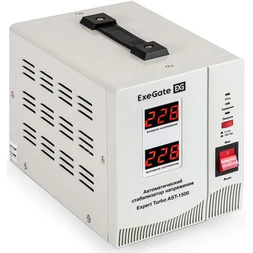 Стабилизатор напряжения EXEGATE Expert Turbo AST-1500 белый [ex291730rus]