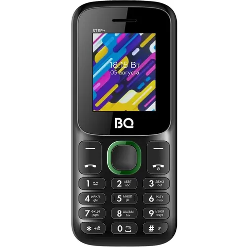 Сотовый телефон BQ 1848 Step+, черный/зеленый