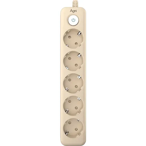 Сетевой фильтр AGNI TP-FD5E, 5м, слоновая кость [tp-fd5e-5m-ivory]