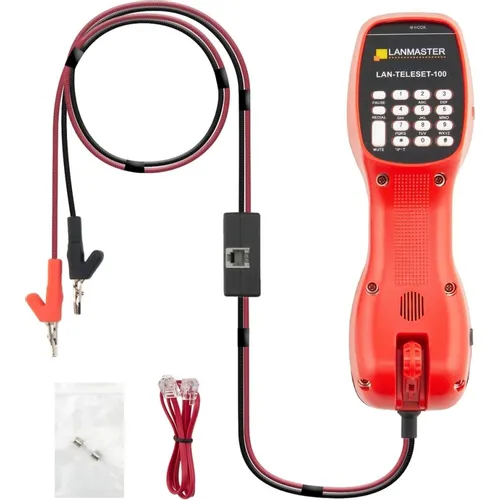 Трубка телефонная Lanmaster (LAN-TELESET-100) для тестирования красный