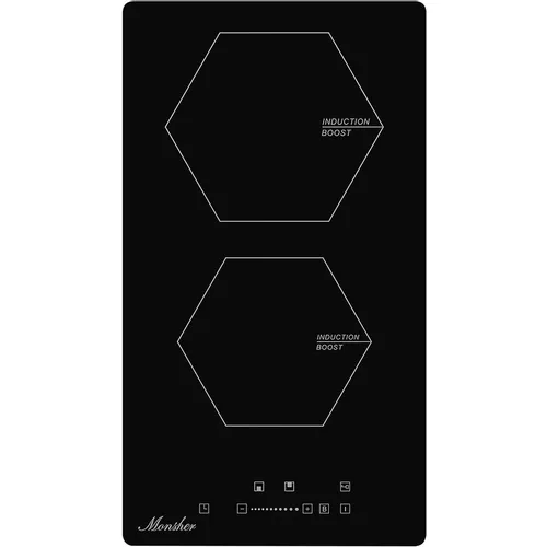 Индукционная варочная поверхность MONSHER MHI 3002, конфорок: 2 шт., стеклокерамика, независимая, черный