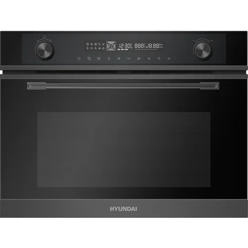 Духовой шкаф электрический Hyundai HMEO 6540 DX, 50л, дверца с 3 стеклами, черный/графитовый