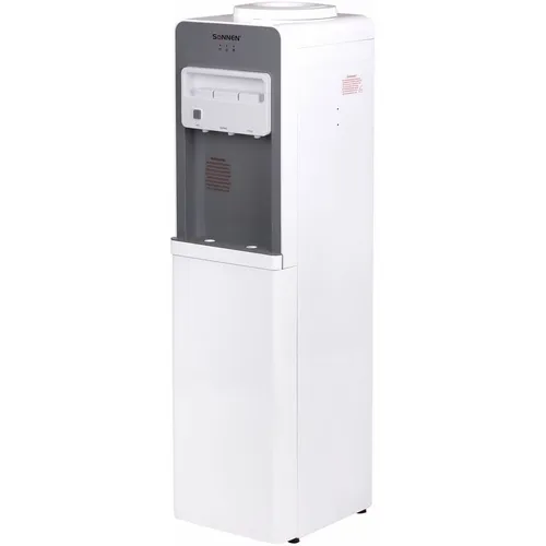 Кулер SONNEN FSC-03BA, напольный, компрессорный, кнопка, белый/серый [455417]