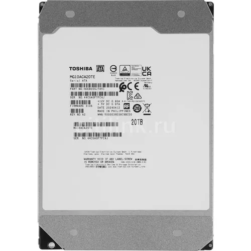 Жесткий диск Toshiba Enterprise Capacity MG10ACA20TE, 20ТБ, HDD, SATA III, 3.5"