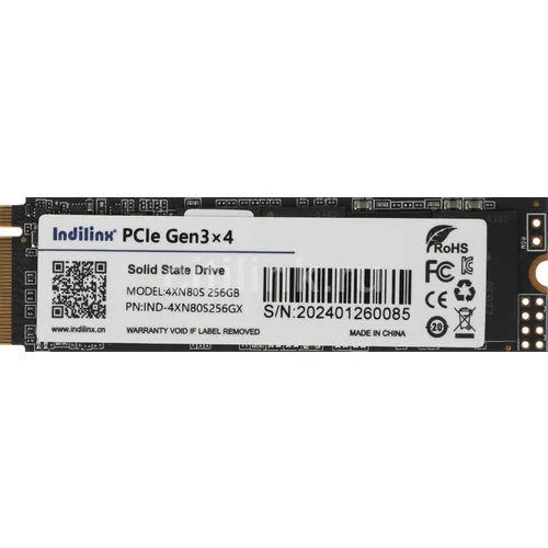 SSD накопитель INDILINX IND-4XN80S 256ГБ, M.2 2280, PCIe 3.0 x4, NVMe, M.2 [ind-4xn80s256gx]