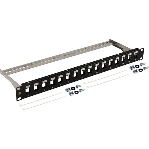 Патч-панель наборная Lanmaster (LAN-PPN16OK-STP) 19" 1U 16x FTP