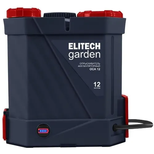 Опрыскиватель Elitech Оса 12, аккумуляторный, ранцевый, 12л, черный/красный [210637]