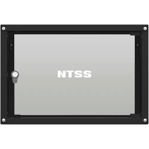 Шкаф коммутационный NTSS Lime NTSS-WL6U5545GS-BL настенный, стеклянная передняя дверь, 6U, 550x370x450 мм