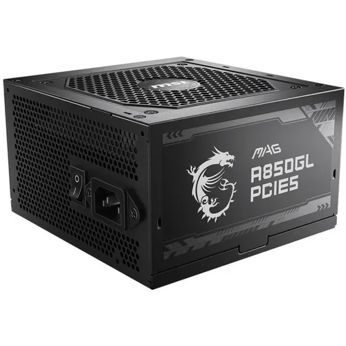 Блок питания MSI MAG A850GL PCIE5, 850Вт, 80 PLUS GOLD, 120мм, черный, retail [306-7zp8a11-ce0]