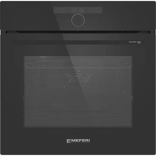 Духовой шкаф электрический MEFERI Ultra MEO6017BK, 80л, дверца с 3 стеклами, черный/нержавеющая сталь
