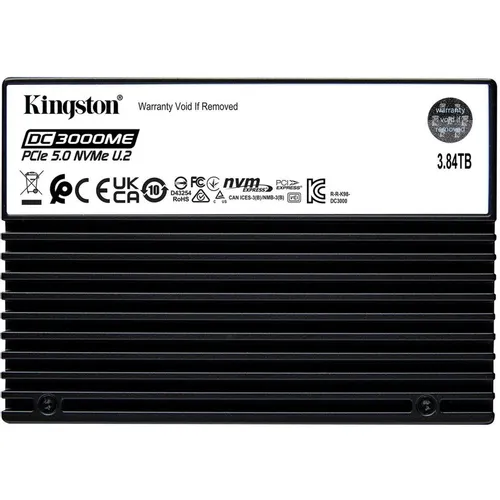 3.8ТБ Серверный SSD накопитель Kingston SEDC3000ME/3T8 PCIe 5.0 x4, 2.5", eTLC, TBW - 7008ТБ, DWPD - 1