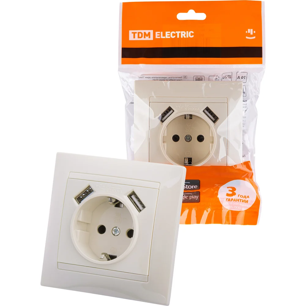 Розетка TDM ELECTRIC Лама SQ1815-0142