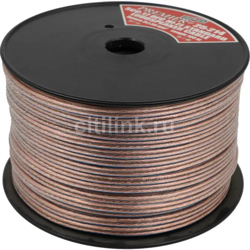 Кабель акустический PREMIER SCC-17 BC, 2х1.5 кв.мм, медный, 100м, прозрачный [25-214 100]