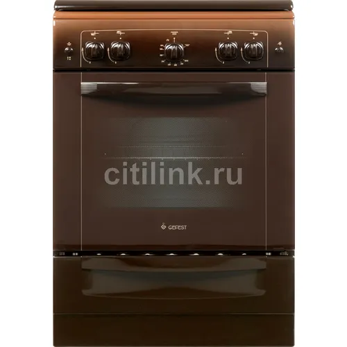 Газовая плита GEFEST 6100-02 0010, газовая духовка, чугун, коричневый [пг 6100-02 0010]