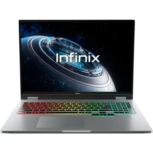 Ноутбук игровой INFINIX GTBook GL614, 16", 2026, IPS, Intel Core i5 13420H 2.1ГГц, 8-ядерный, 16ГБ LPDDR5, 512ГБ SSD, NVIDIA GeForce RTX 5060 для ноутбуков - 8 ГБ, FreeDOS, серебристый [71005000135]