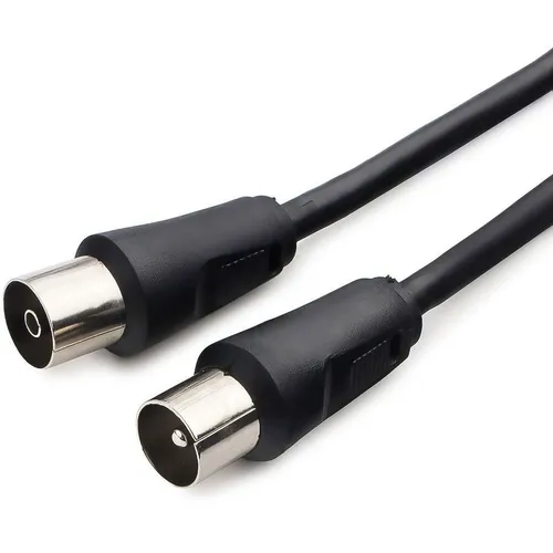 Кабель соединительный антенный PREMIER CCV-515-5M, Coax (m) - Coax (f), 75Ом, 5м, черный