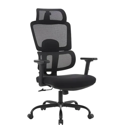 Кресло MYROO Office Grace, сетка/ткань, до 120кг, топ-ган, регулируемые 2D подлокотники, черный