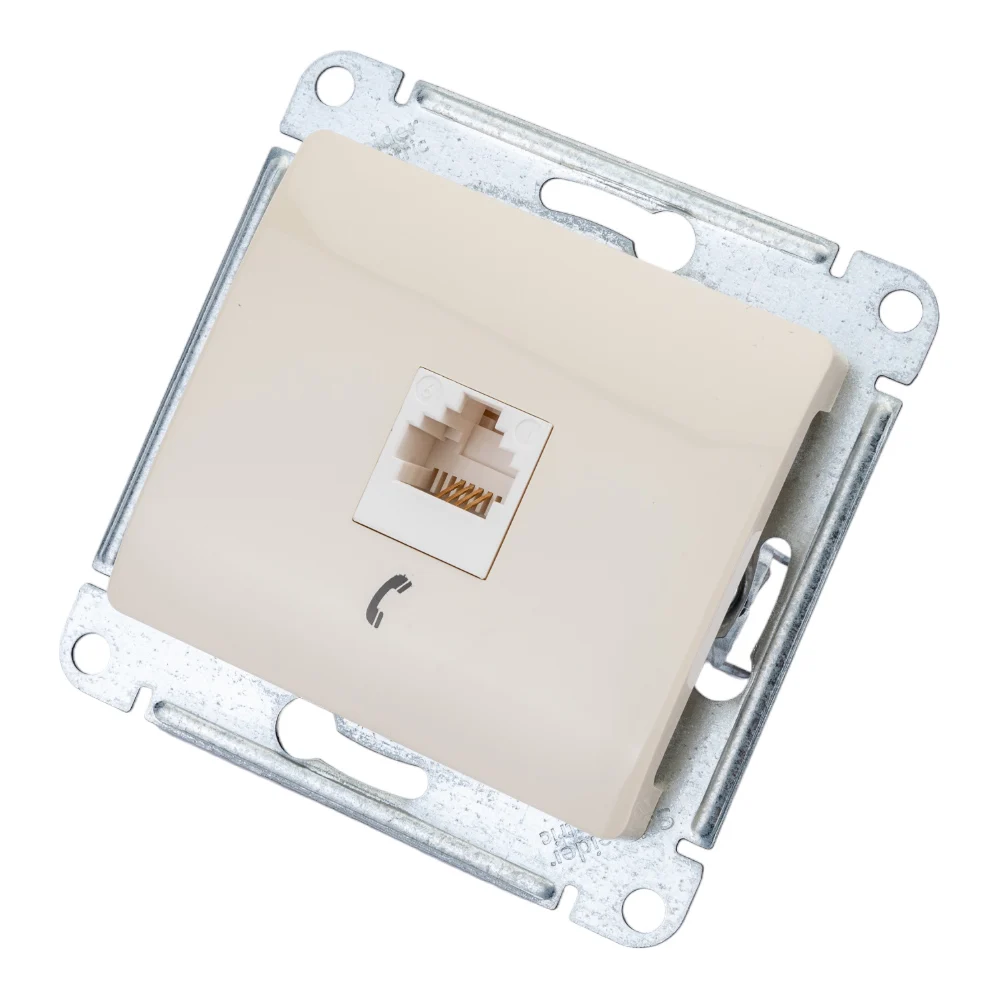 Одноместный механизм телефонной розетки Systeme Electric GLOSSA GSL000281T
