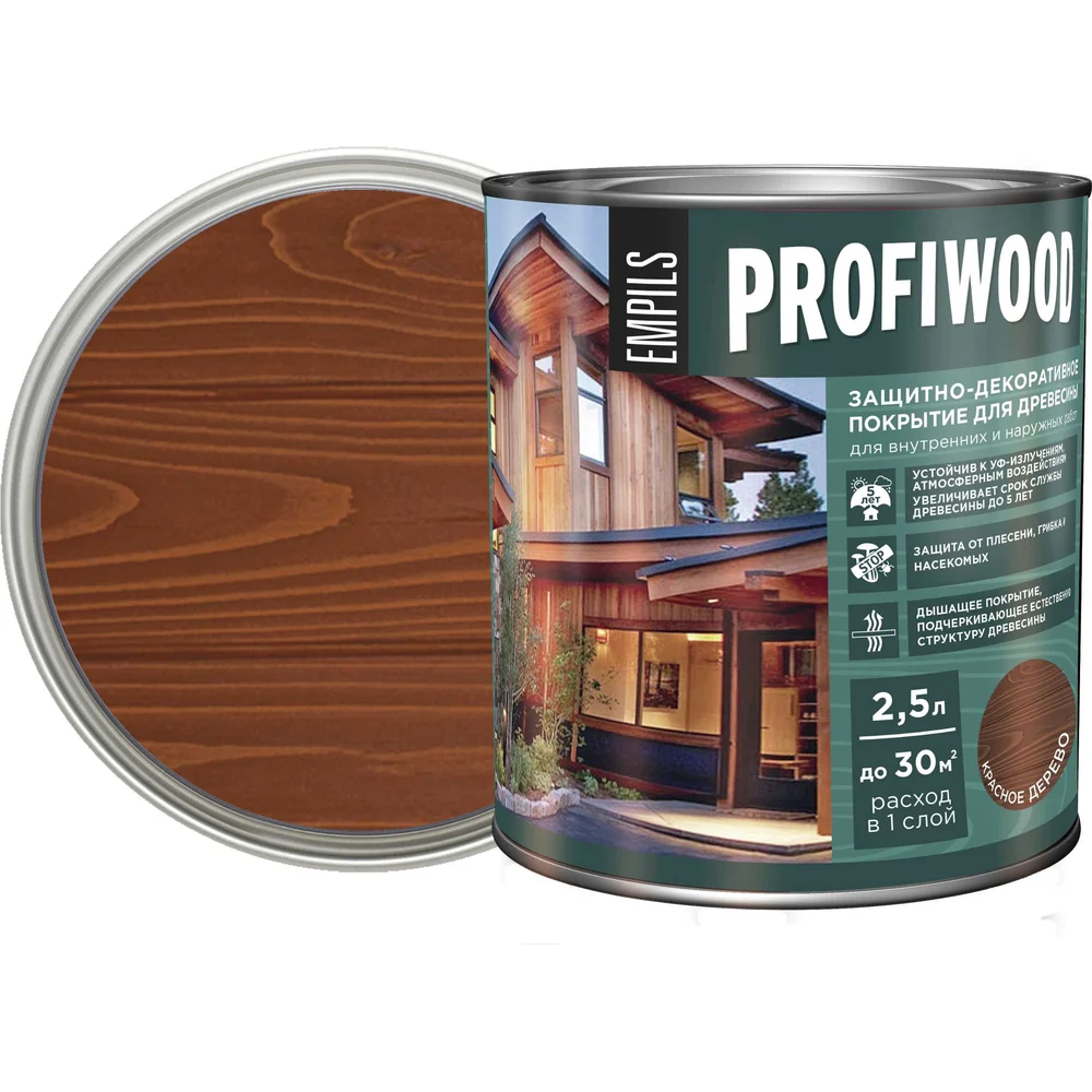 Защитно-декоративное покрытие для древесины Profiwood 72659