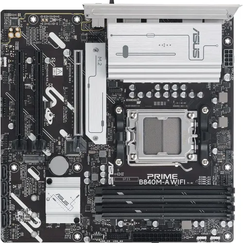 Материнская плата ASUS PRIME B840M-A WIFI, Socket AM5, AMD B840, mATX, Ret