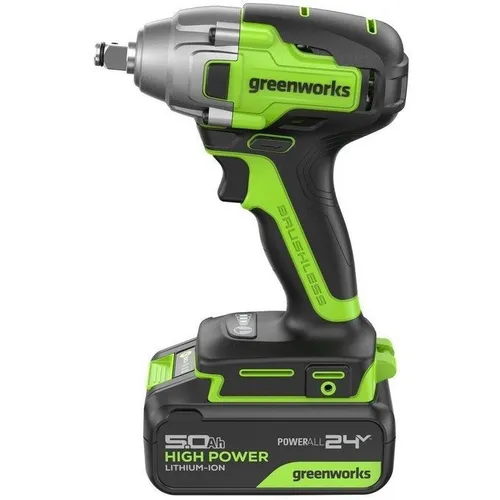 Ударный гайковерт GREENWORKS GD24IW400, 5Ач, с одним аккумулятором [3802907cug]