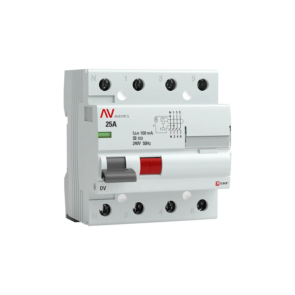 Устройство защитного отключения EKF DV AVERES rccb-4-25-100-s-av