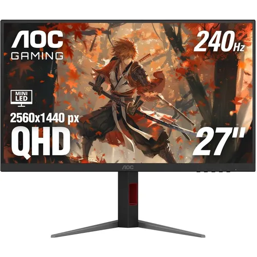 27" Монитор AOC Q27G4ZMN, 2560x1440, VA, 240Гц, 2хHDMI, 1хDP, черный и черный/красный