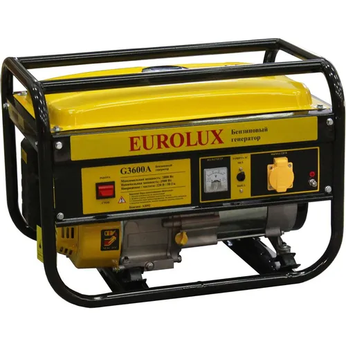 Бензиновый генератор EUROLUX G3600A, 220 В, 2.8кВт [64/1/37]