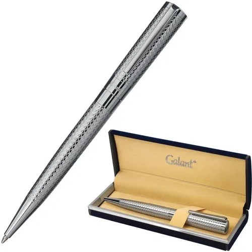 Ручка шариковая GALANT Etude 143506 корп.серебристый чернила синий сменный стержень футляр