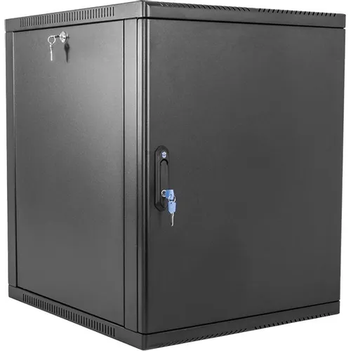 Шкаф коммутационный ЦМО ШРН-12.350.1-9005 настенный, стеклянная передняя дверь, 12U, 600x612x359 мм