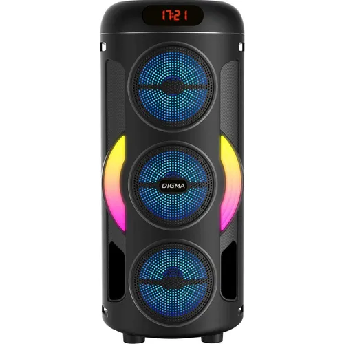 Музыкальный центр Digma D-MC1721, 10Вт, Bluetooth, FM, USB, micro SD, черный