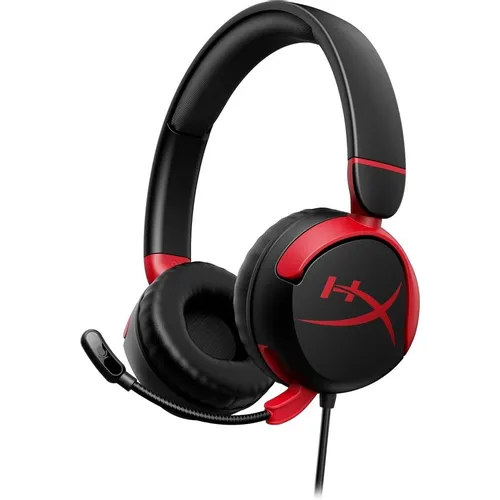 Гарнитура игровая HYPERX Cloud Mini, для компьютера, накладные, проводные, черный / красный [7g8f4aa]
