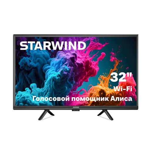 32" Телевизор StarWind SW-LED32SG305 HD, СМАРТ ТВ, YaOS, черный