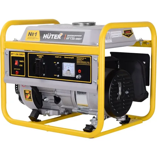 Бензиновый генератор Huter HT 1.0А, 220 В, 1.1кВт [64/1/149]