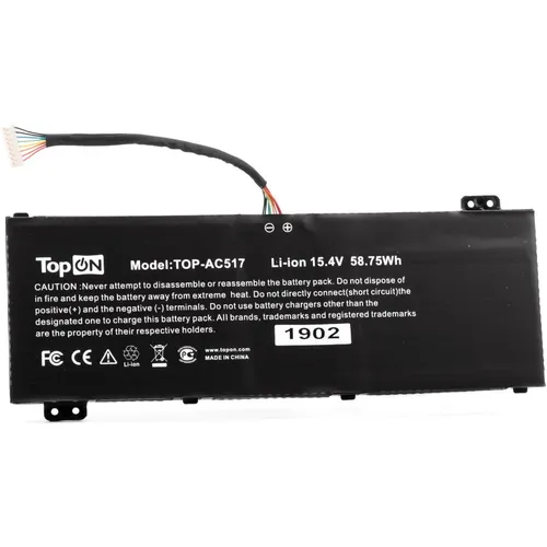 Батарея для ноутбуков TopON TOP-AC517, 3733мAч, 15.4В [103543]