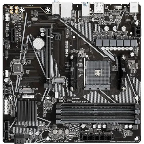 Материнская плата Gigabyte B550M K, Socket AM4, AMD B550, mATX, Ret