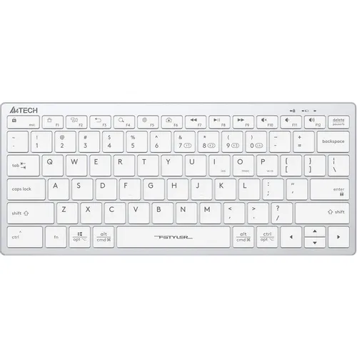 Клавиатура A4TECH Fstyler FBX51C, беспроводная, USB, Bluetooth/Радиоканал, ножничная, белый [fbx51c white]