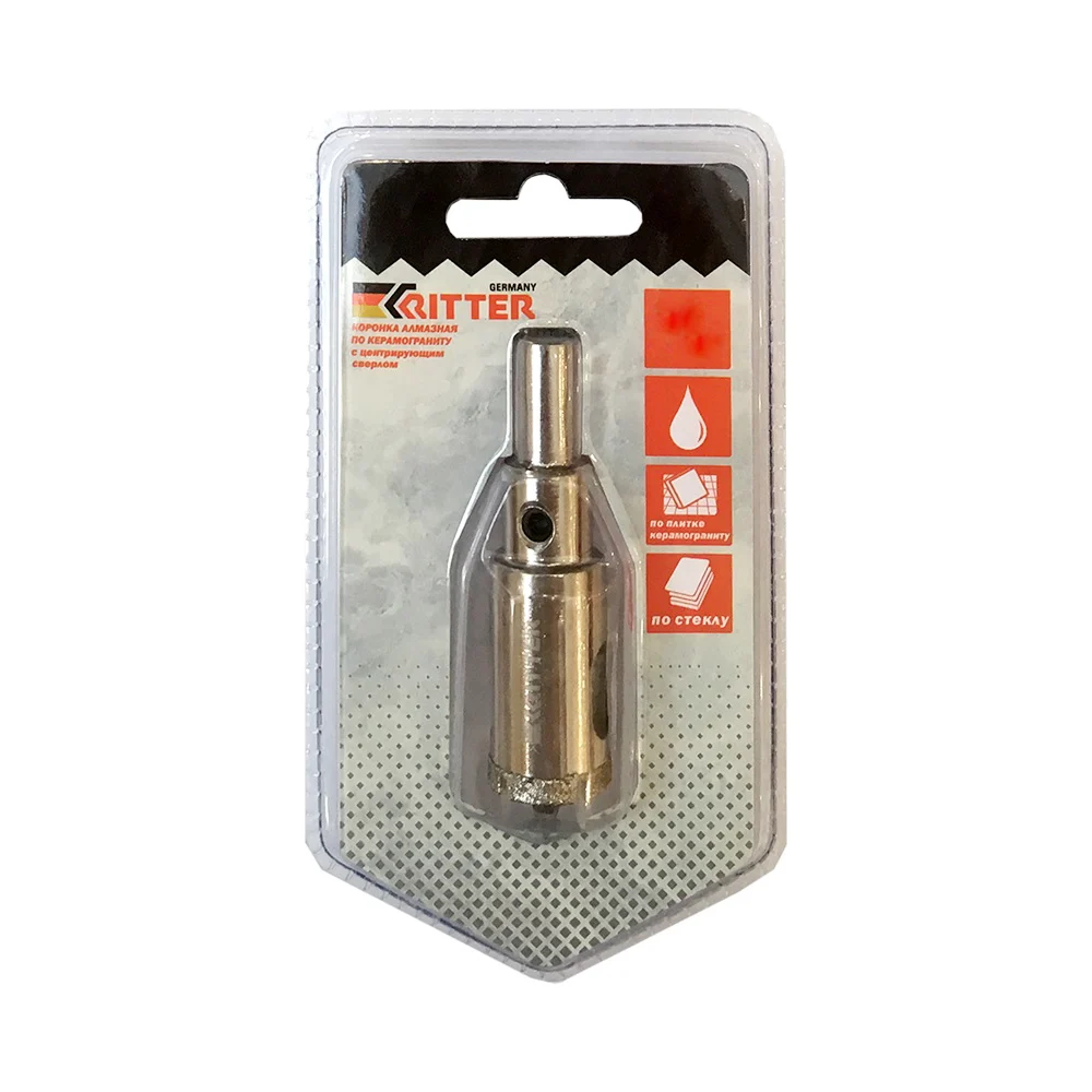 Коронка алмазная по стеклу и керамограниту RITTER PS22305501