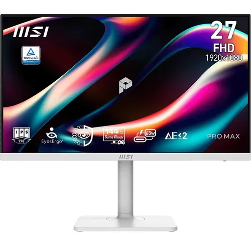 27" Монитор MSI Pro Max 271PHW E14, 1920x1080, IPS, 144Гц, 1хHDMI, 1хDP, белый [9s6-3pf54h-022]