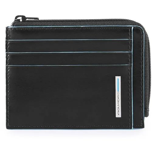 Чехол для кредитных карт Piquadro Blue Square PP4822B2R/N, кожа натуральная, черный