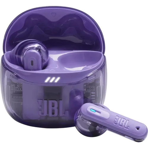 Наушники JBL Tune Flex 2 Ghost Edition, Bluetooth, вкладыши, прозрачный/фиолетовый [jbltflex2gmae]