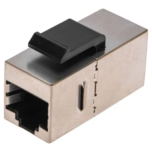 Адаптер Rexant (02-0109) проходн. Keystone RJ45 кат.6 FTP серый