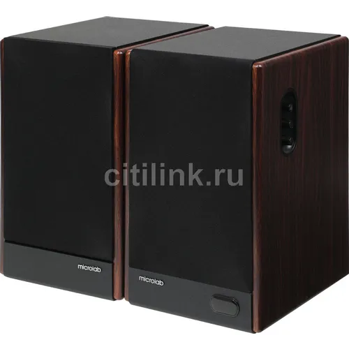 Колонки Bluetooth Microlab Solo 6C, 2.0, черный/ коричневый
