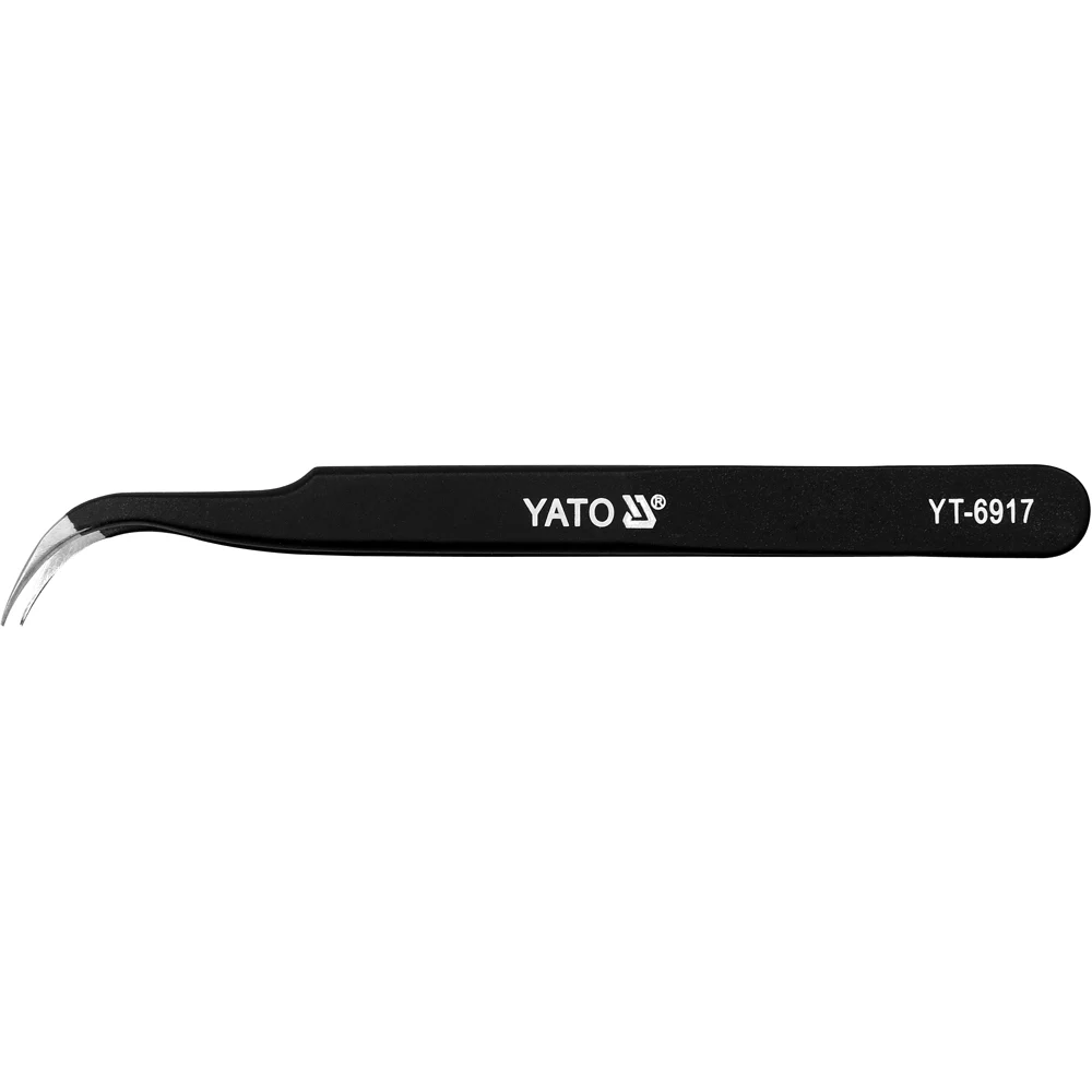 Изогнутый антистатический пинцет YATO YT-6917