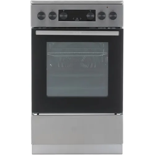 Электрическая плита Gorenje GEC5C40XAOT, стеклокерамика, электрическая, без крышки, серый
