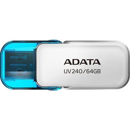 Флешка USB A-Data UV240 64ГБ, USB2.0, белый и голубой [auv240-64g-rwh]