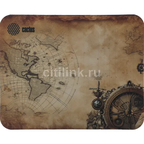 Коврик для мыши Cactus Vintage map ткань, 250х200х3мм [cs-mp-d10s]